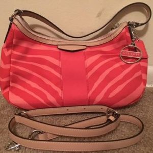 Coach Signature Stripe Zebra Print